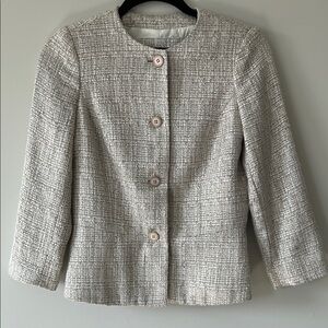The Limited Women's Cream Tweed Jacket